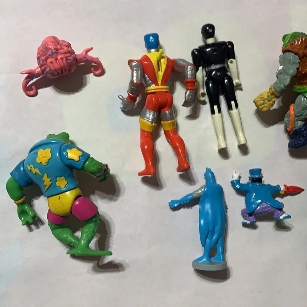 Vintage bundle 1980s action figure toys GI joe Batman ninja turtle power ranger